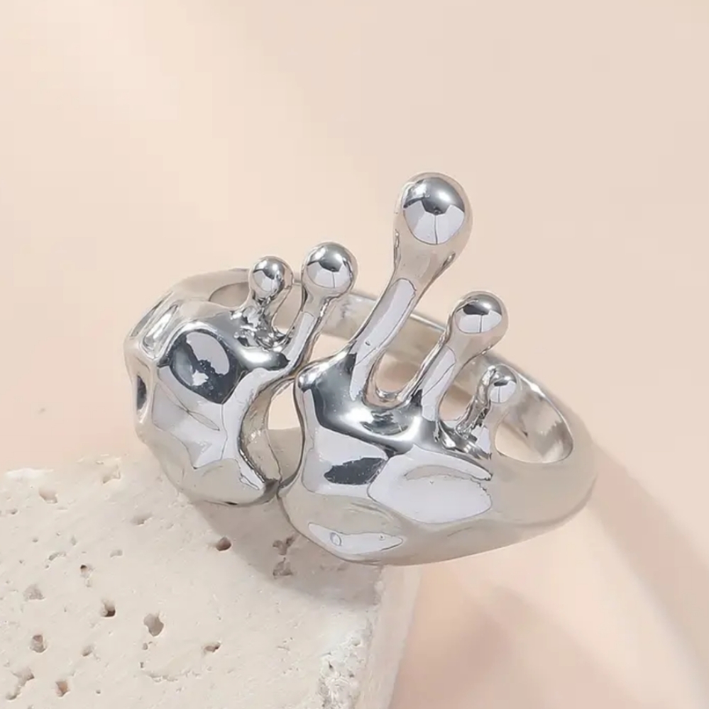 Luxury Water Drop Ring Adjustable Finger Ring Jewelry Deco